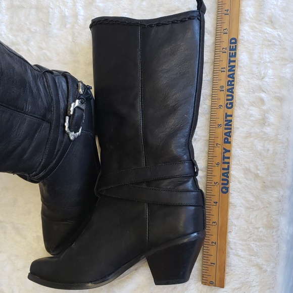 Zodiac Buckley Western Boots Black Leather Upper Women's Size 8M - Picture 9 of 16